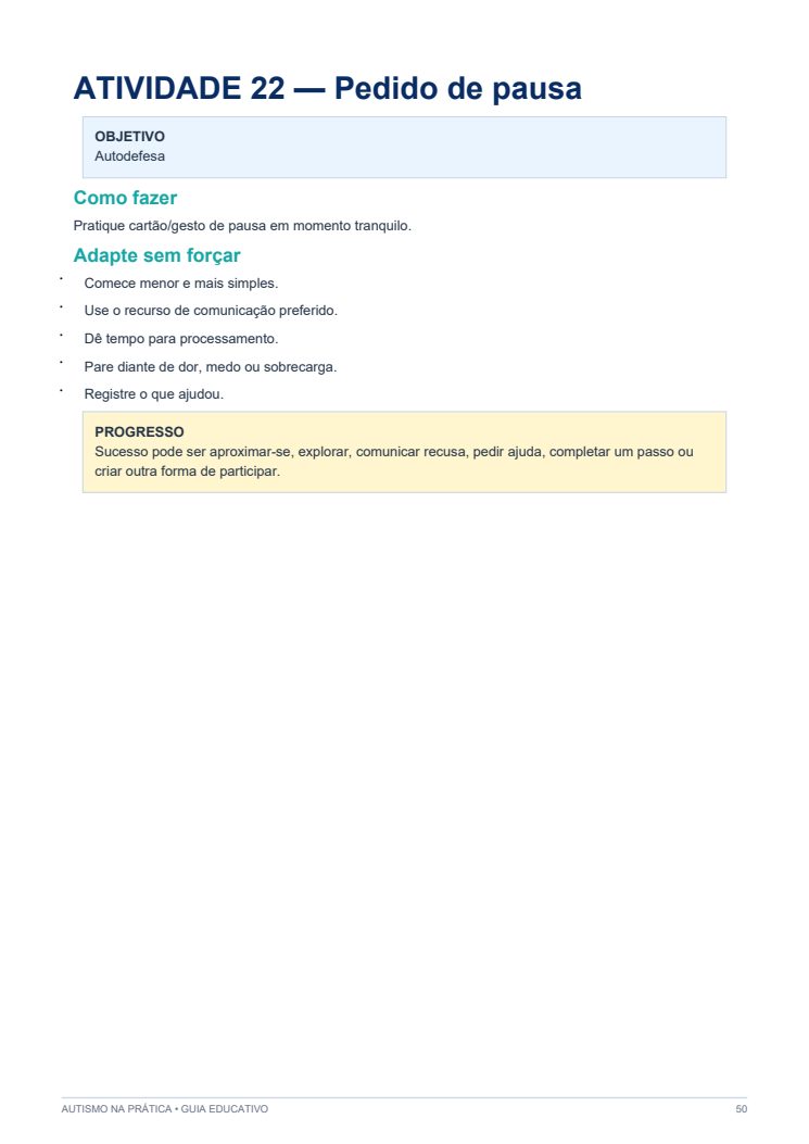 Atividade Pedido de pausa